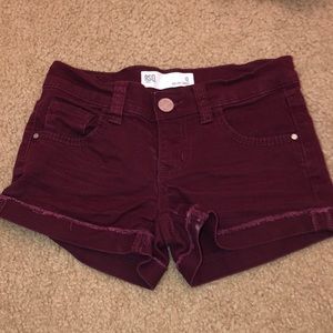 maroon RSQ jean shorts